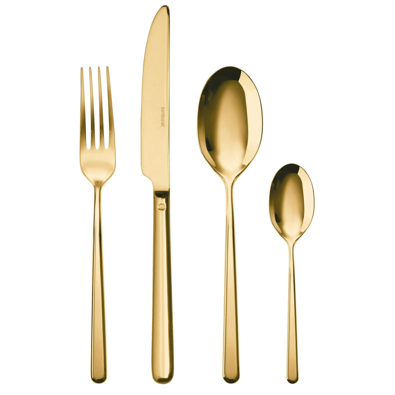 sambonet linear bestekset 52713g81 24 delig goud